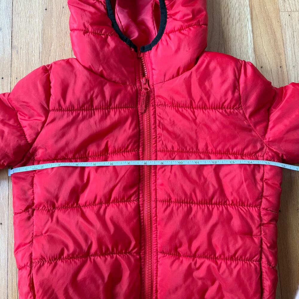 The Children's Place Red Full Zip Quilted Hooded Puffer Coat Size 5T Winter - Picture 3 of 7